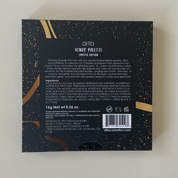 DITO Cosmetics VENUS Palette LIMITED EDITION 12 Shade Eyeshadow NEW - Picture 3 of 3